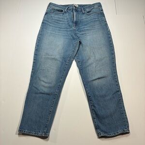 Madewell The Mom Jean Size 30 Light Wash High Rise Denim